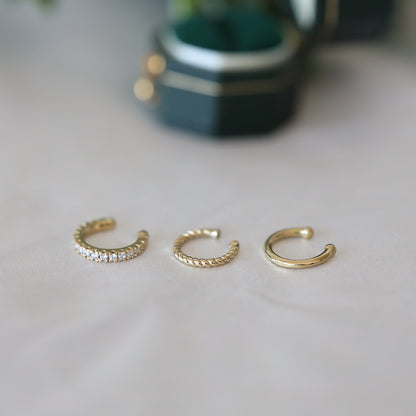 3 Pieces Silver ear cuffs set