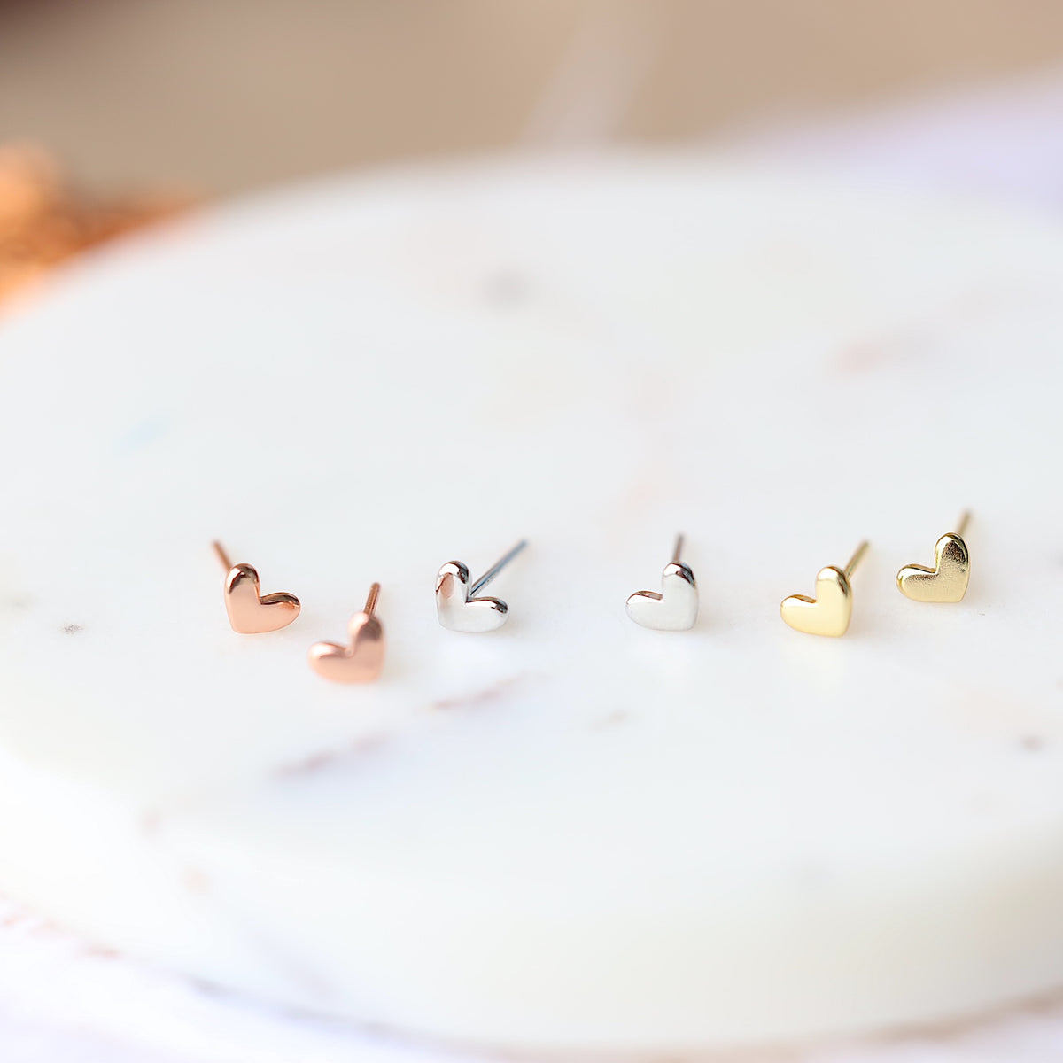 Tiny Heart Studs