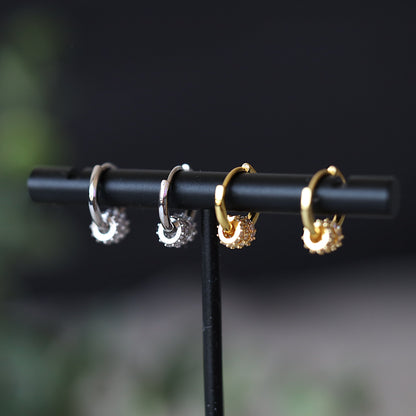 Moving Hoops Huggie Earrings