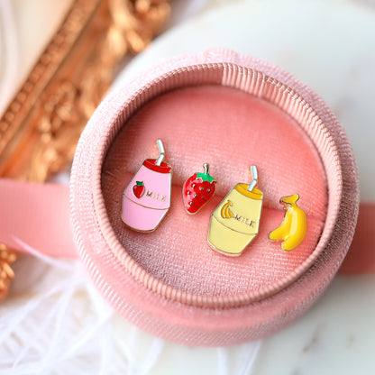 Strawberry Milk Studs Earrings
