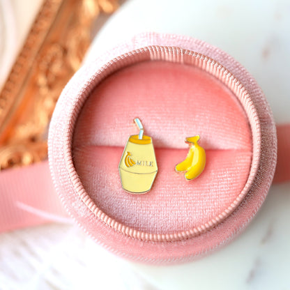 Strawberry Milk Studs Earrings
