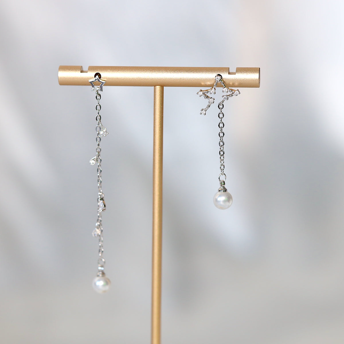 Star and Raindrop Earrings