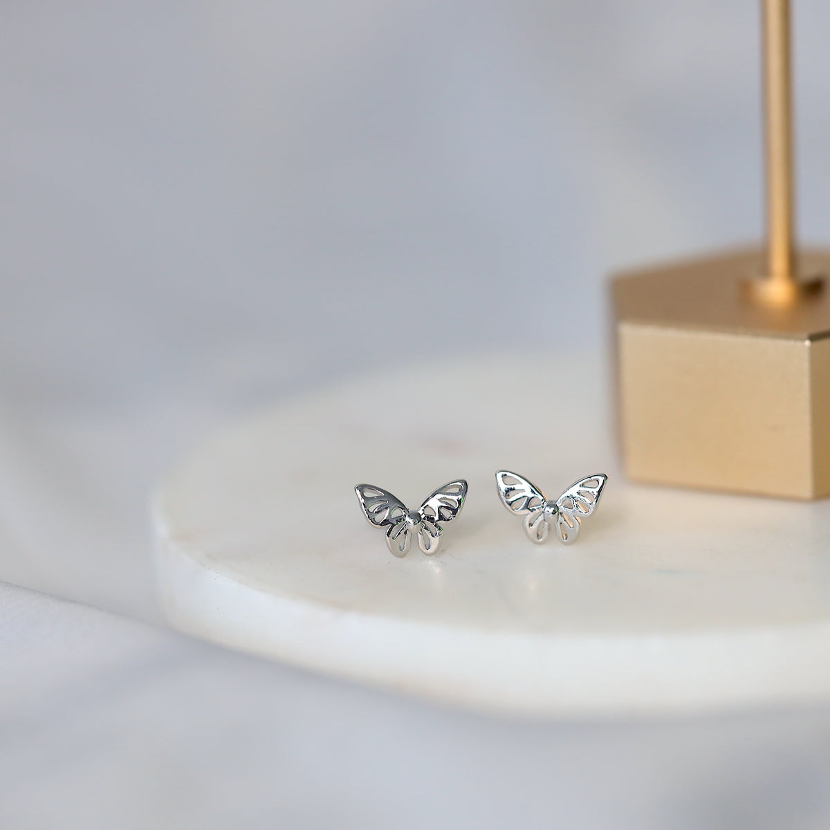 Tiny Butterfly Ear Studs