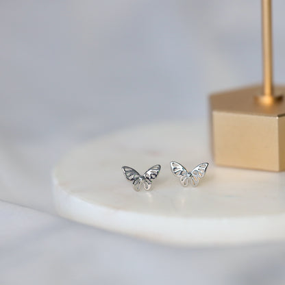 Tiny Butterfly Ear Studs
