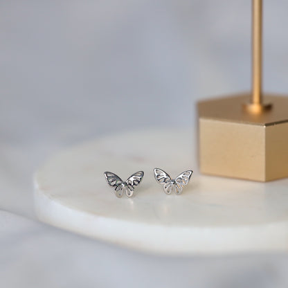 Tiny Butterfly Ear Studs