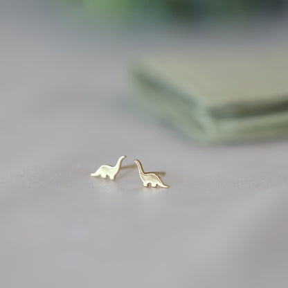 Silver Dinosaur Studs Earrings