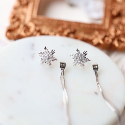 Silver Snowflake Earrings