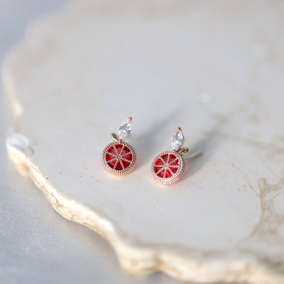 Grapefruit Studs Earrings