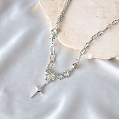 Moonstone Star Drop Necklace
