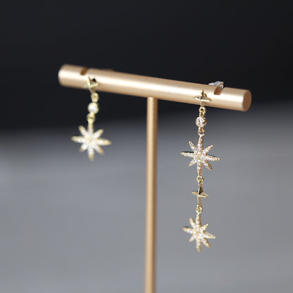 Gold Star Mismatched Earrings
