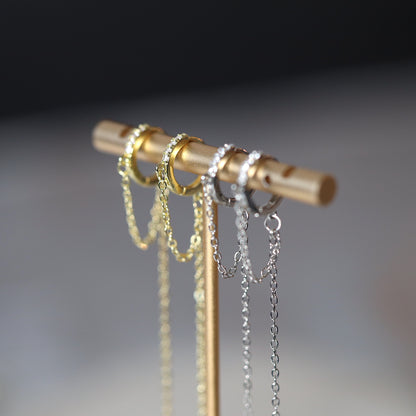 Huggie Hoops Dangle Earrings