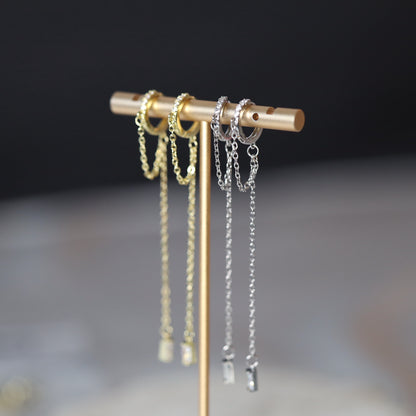 Huggie Hoops Dangle Earrings