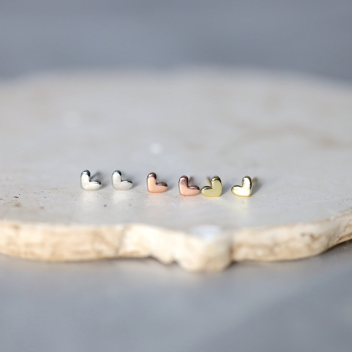 Tiny Heart Studs