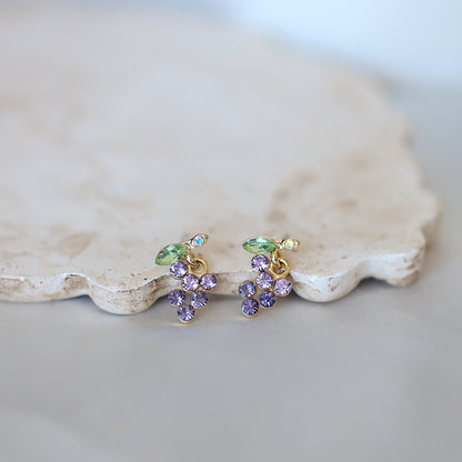 Purple Grape Earrings