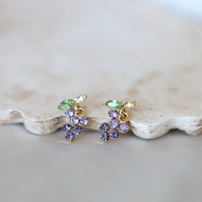 Purple Grape Earrings