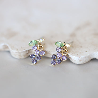 Purple Grape Earrings