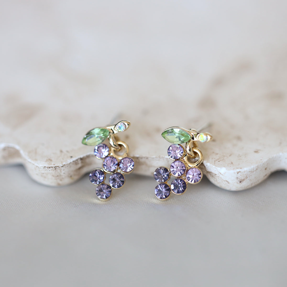 Purple Grape Earrings