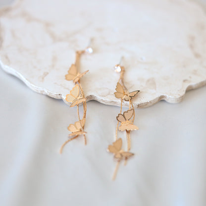 Butterfly Trio Dangle Earrings