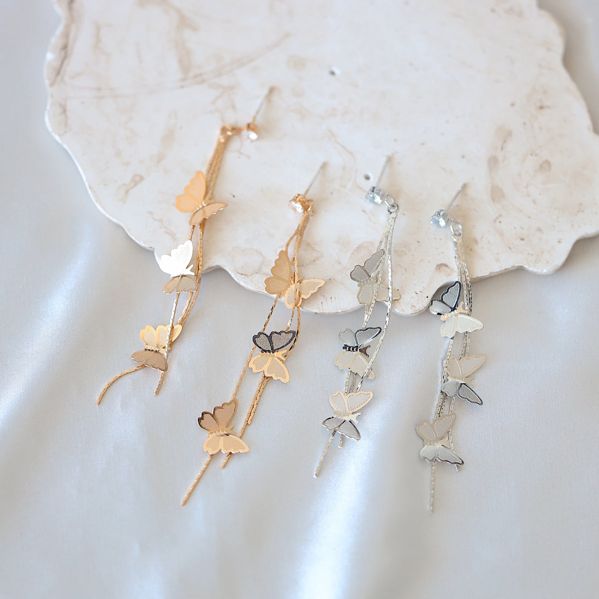 Butterfly Trio Dangle Earrings