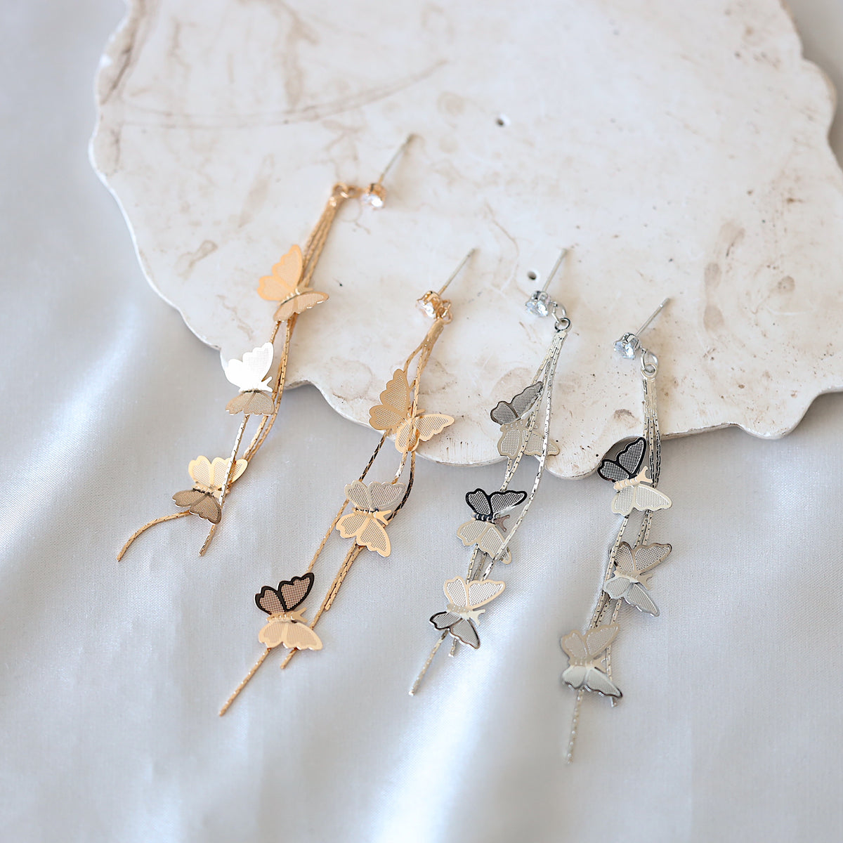 Butterfly Trio Dangle Earrings