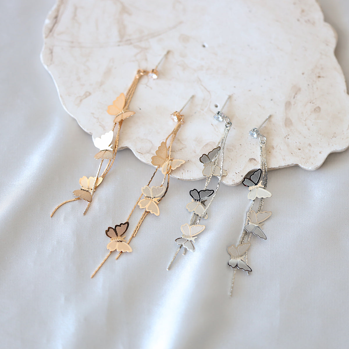 Butterfly Trio Dangle Earrings