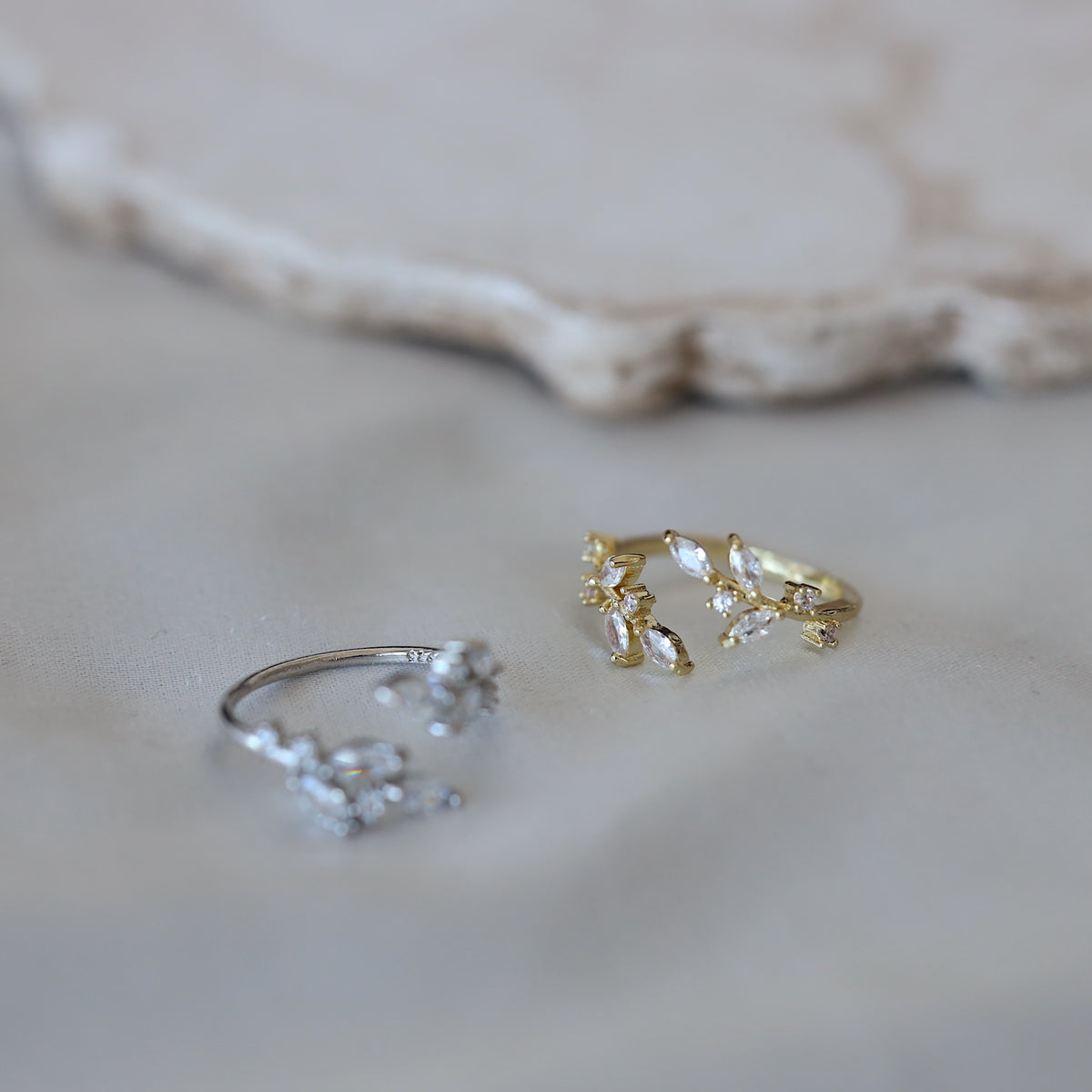 Rose Gold Leaf Adjustable Ring