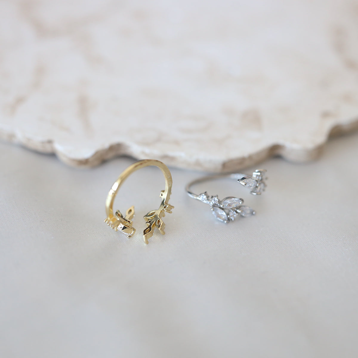 Rose Gold Leaf Adjustable Ring