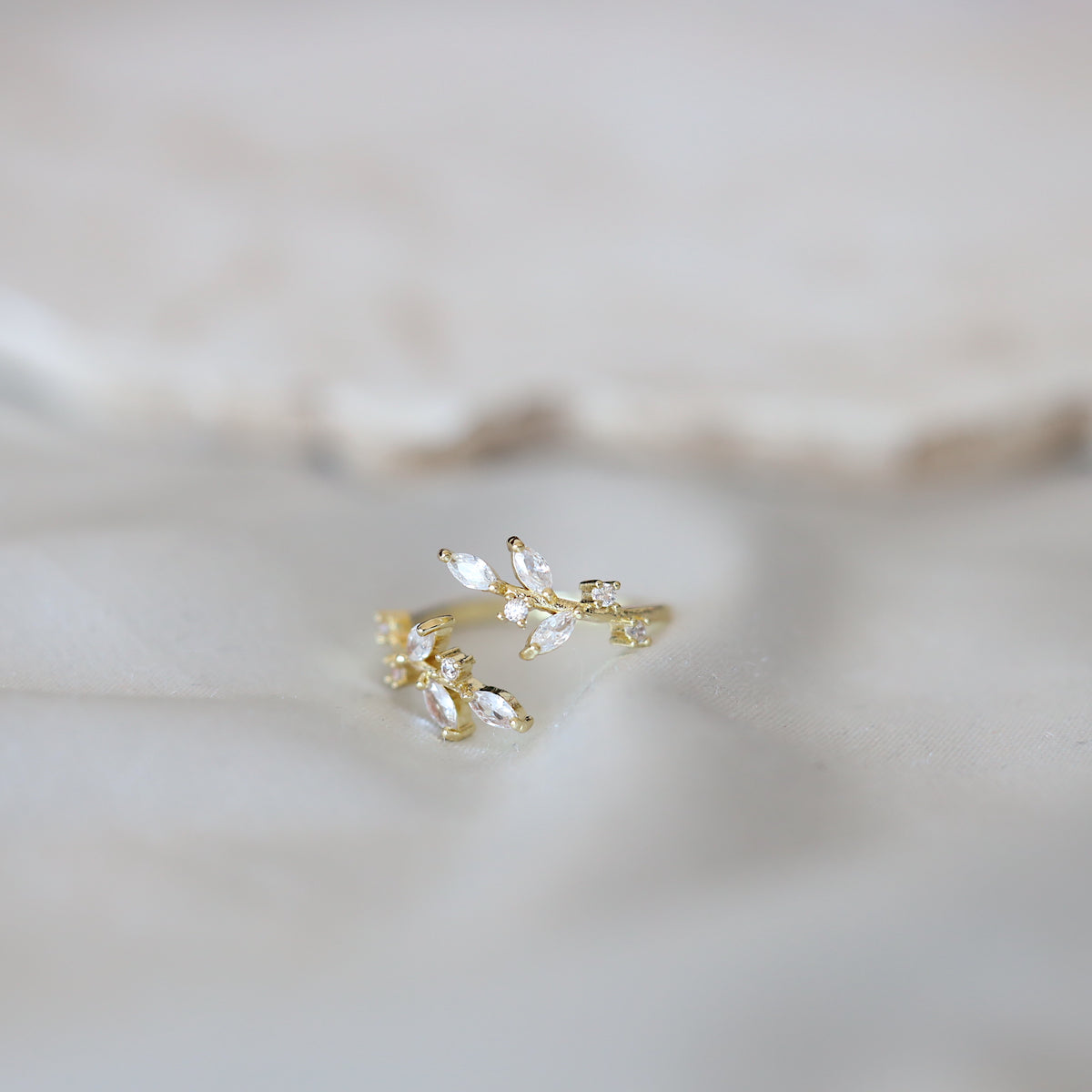 Gold Leaf Adjustable Ring