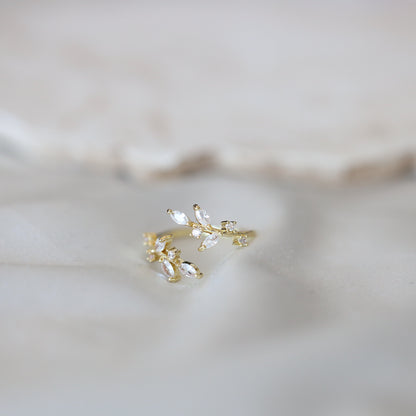 Gold Leaf Adjustable Ring