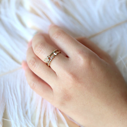 Butterfly Double Band Ring
