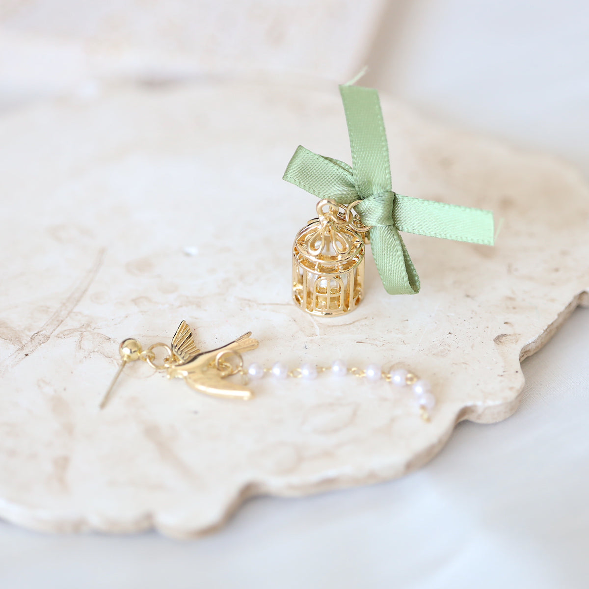 Bird and Nest Earrings