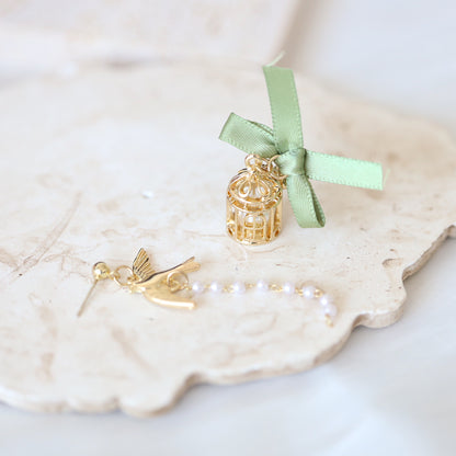 Bird and Nest Earrings