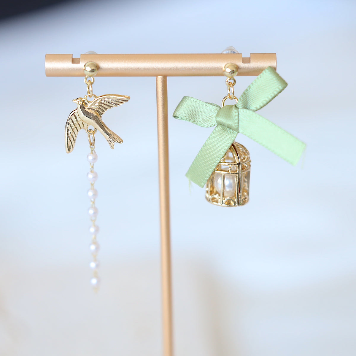 Bird and Nest Earrings