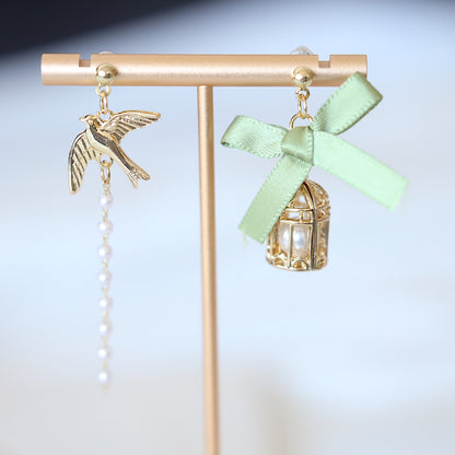 Bird and Nest Earrings