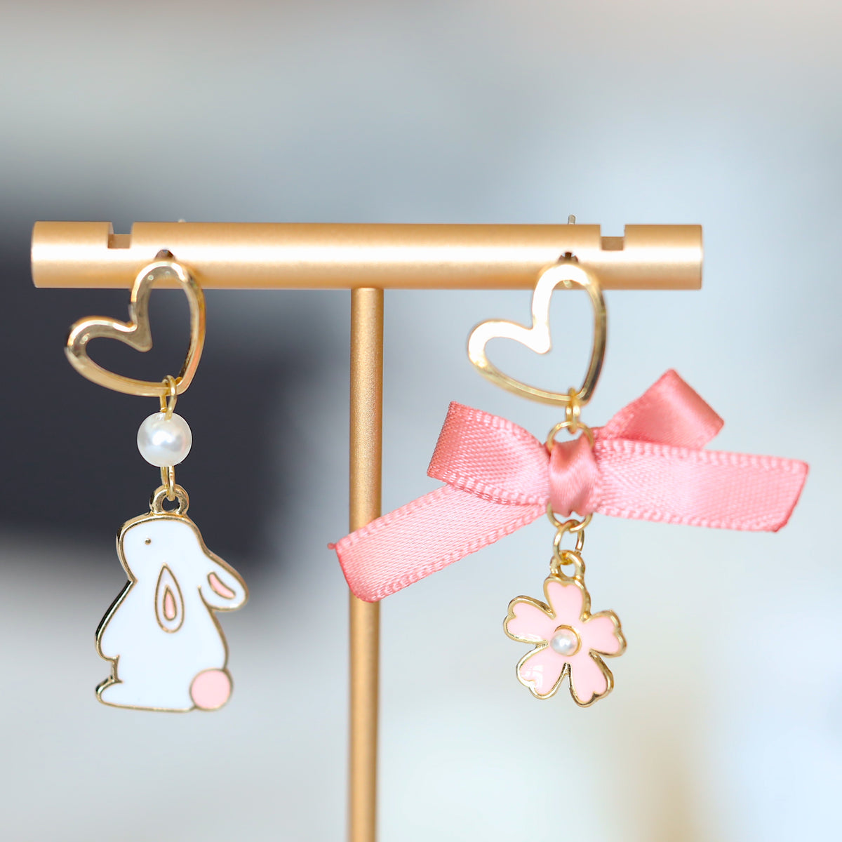 Pink Rabbit Earrings