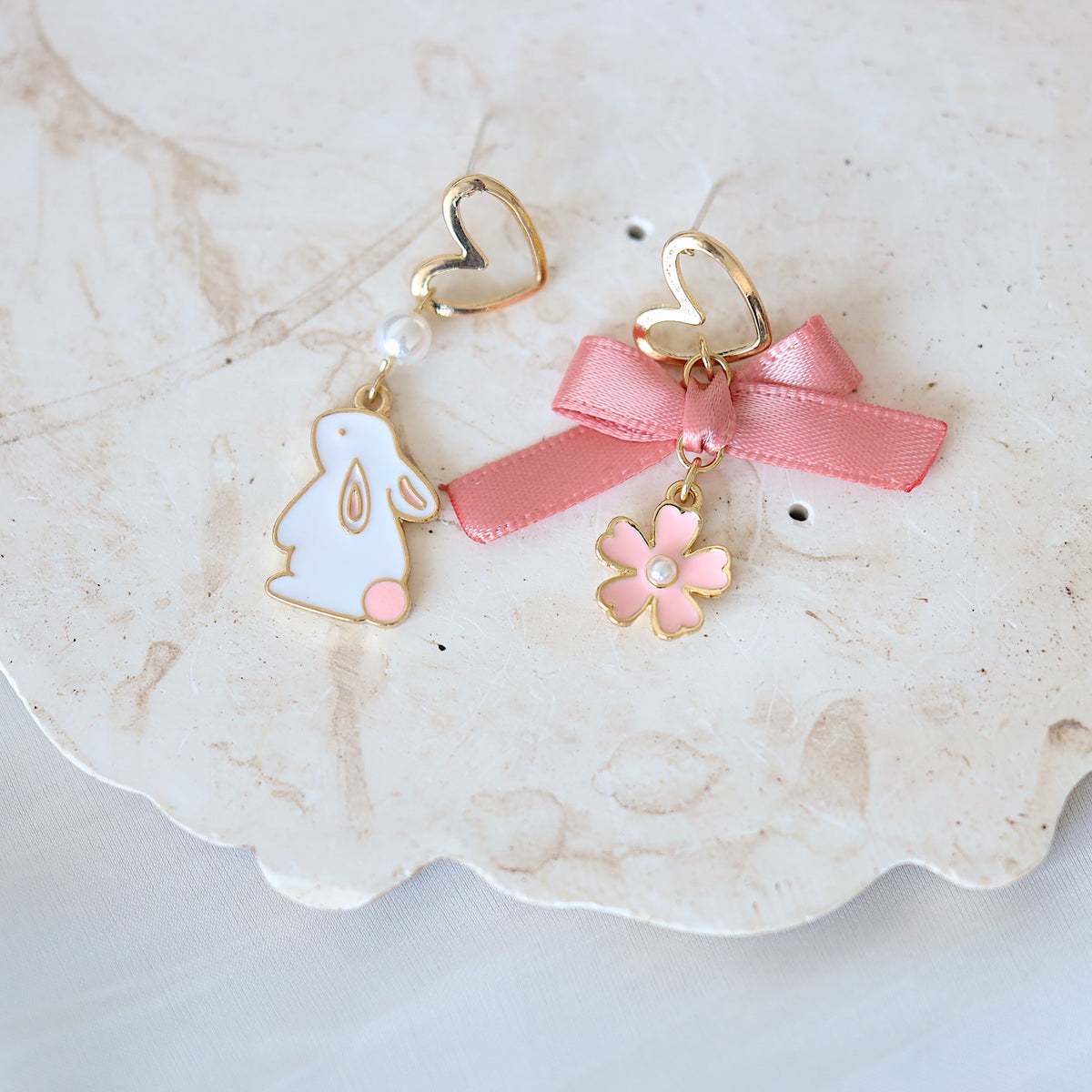 Pink Rabbit Earrings
