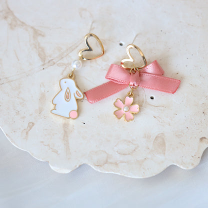Pink Rabbit Earrings