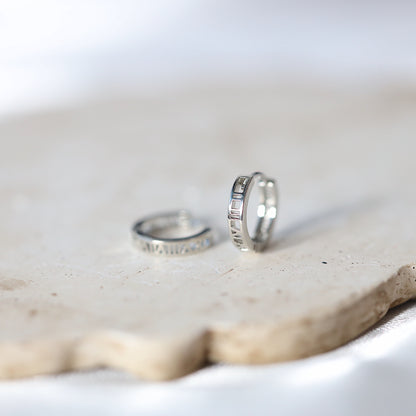 Roman Numeral Ear Hoops