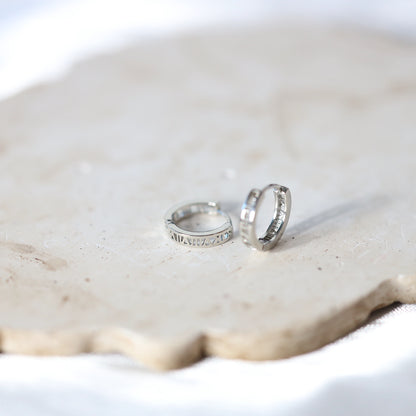 Roman Numeral Ear Hoops