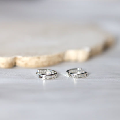 Roman Numeral Ear Hoops