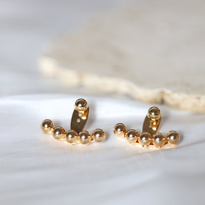 Gold Beads Ear Jacket