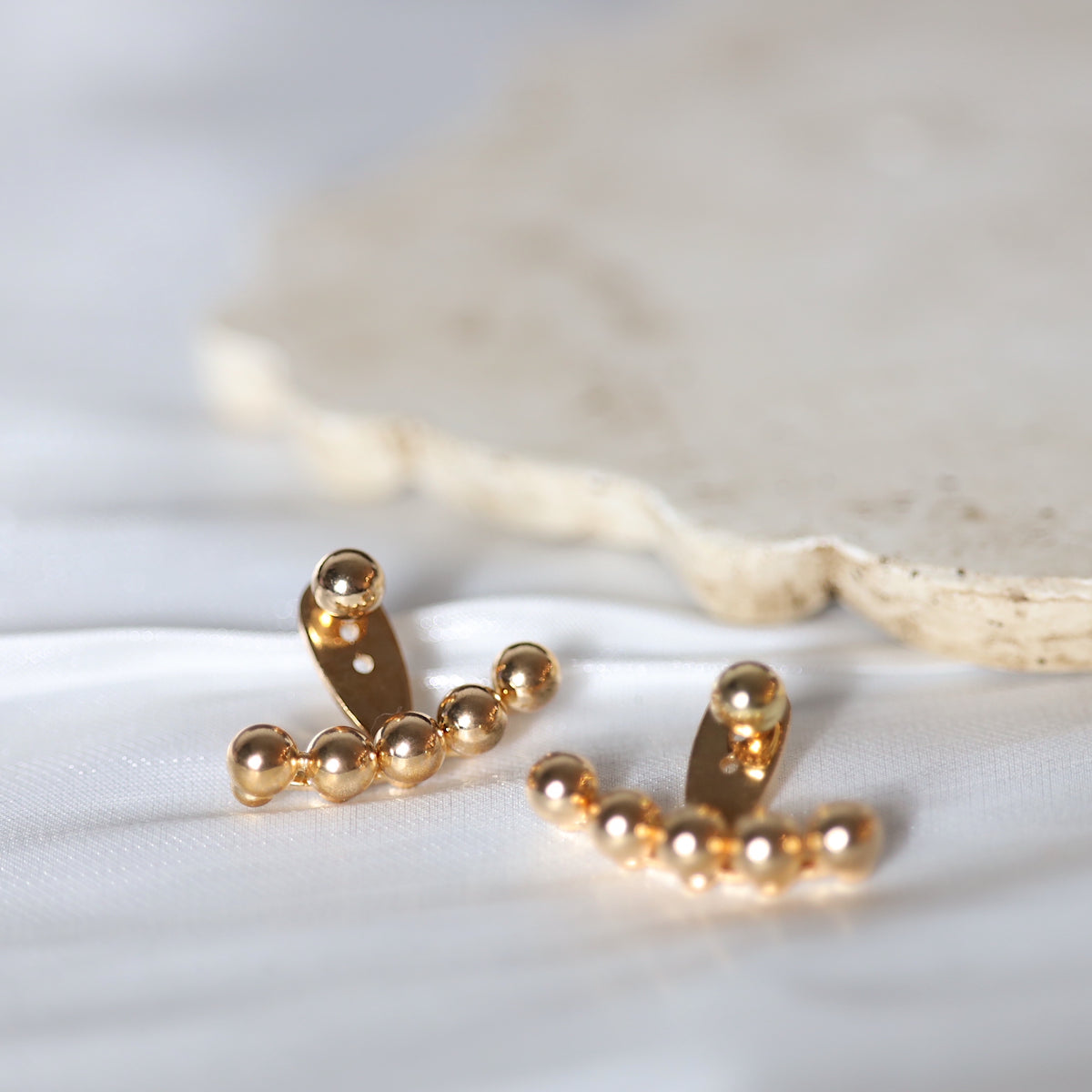 Gold Beads Ear Jacket