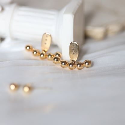 Gold Beads Ear Jacket