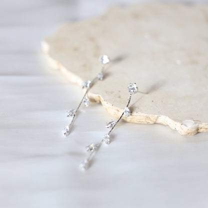 Silver Leaf Dangle Earrings