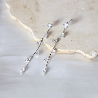 Silver Leaf Dangle Earrings