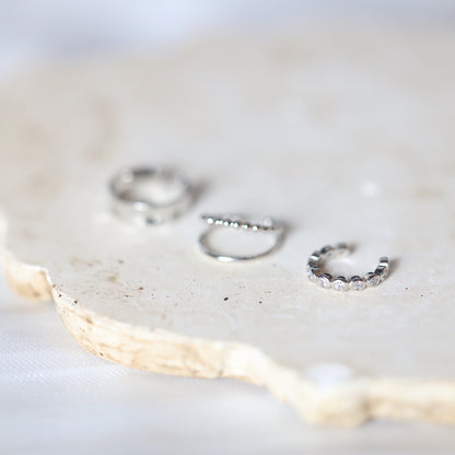 Set of 3 Silver Ear Cuffs
