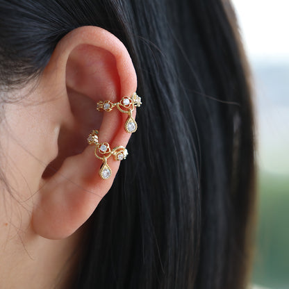 2 Pieces Gold Ear Cuffs