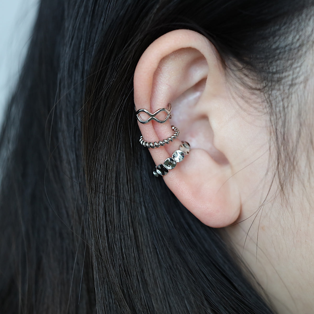 3 Pieces Geometric Ear Cuffs