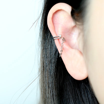 Minimal Chain Ear Cuff