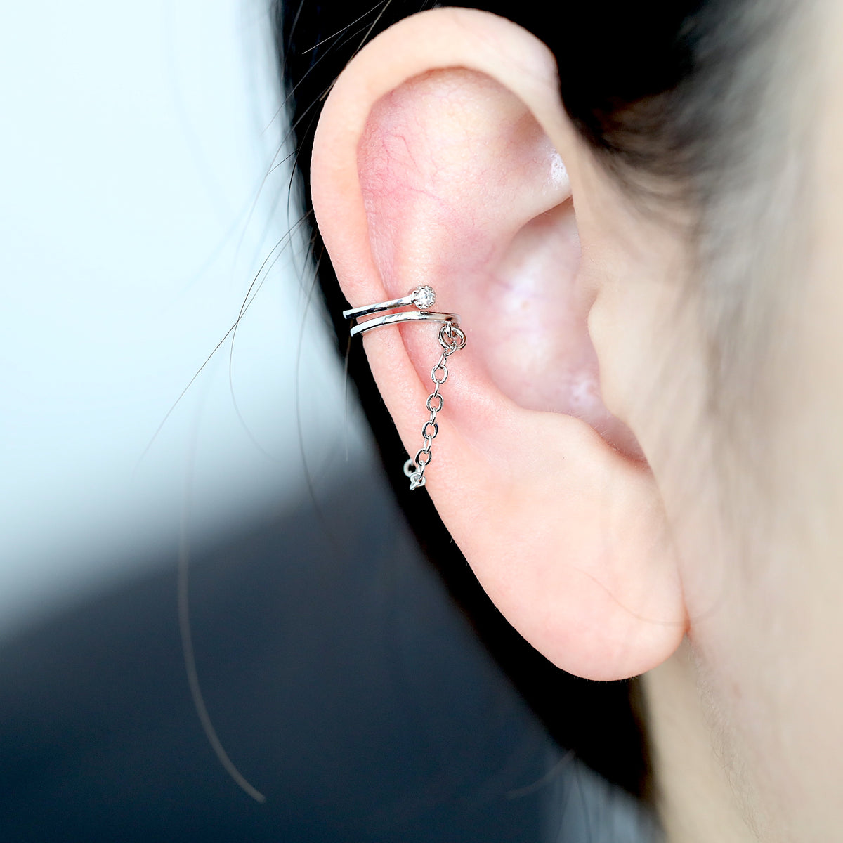 Minimal Chain Ear Cuff